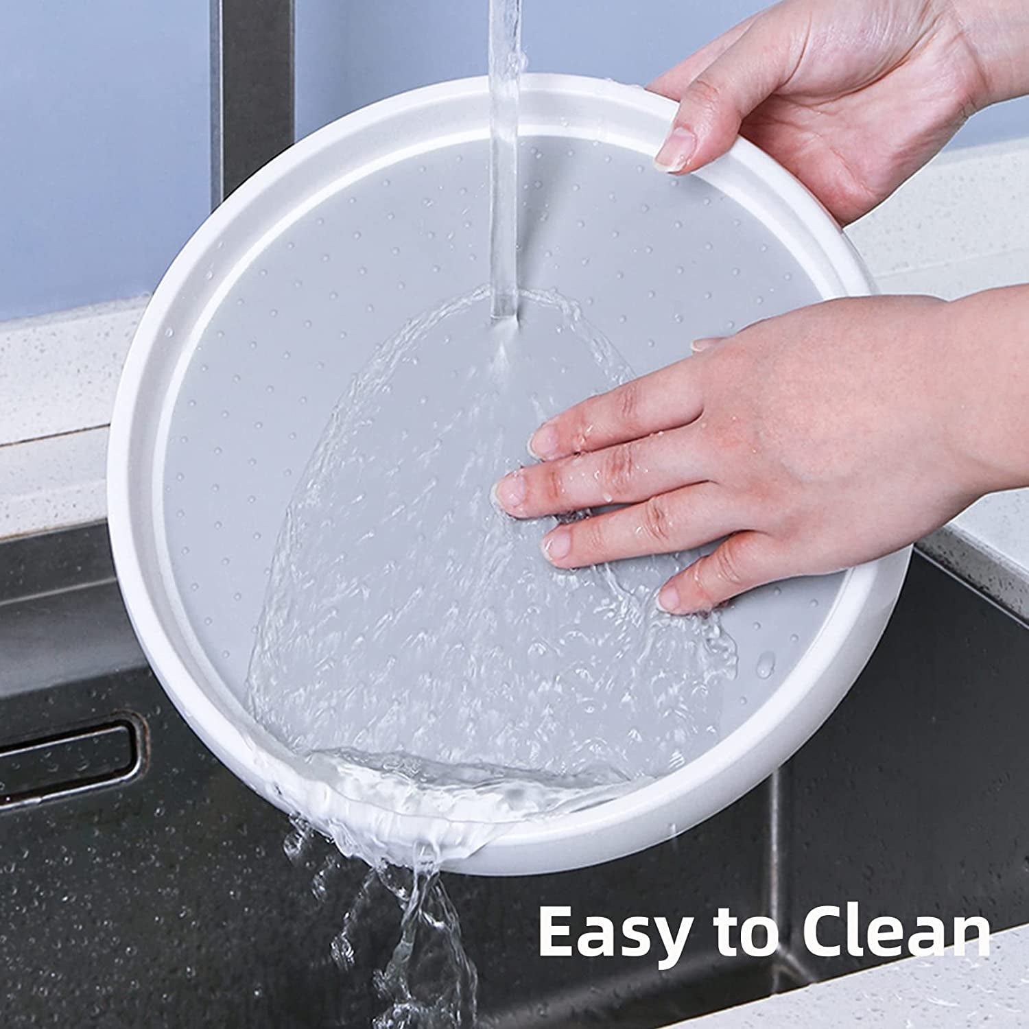 12 Inch Lazy Susan Turntable 2 Pack , Non-Skid Rotating Spice Rack Spinning Organizer for Cabinet, Kitchen, Fridge, Countertop, Pantry Organization and Storage, Vanity Display Stand